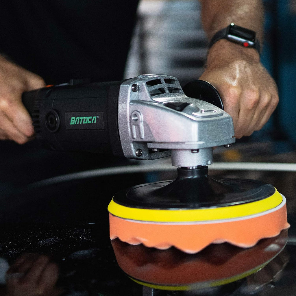 Rotary Car Polisher Wax Machine, 7 Inch 1200W, 6 Variable Speeds with Foam Pads H272
