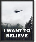 X Files UFO Poster Framed Black 16x20 T3732