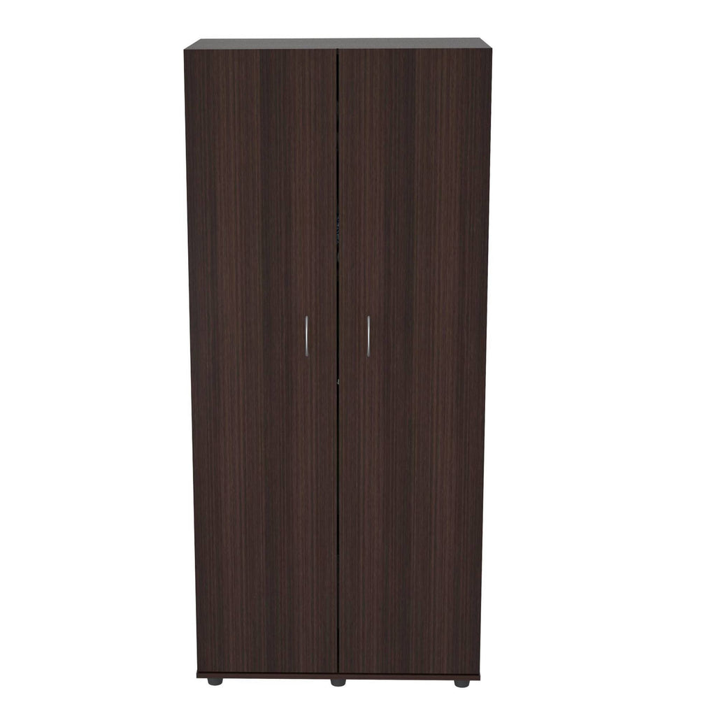 Two Door Espresso Wardrobe Armoire T7423