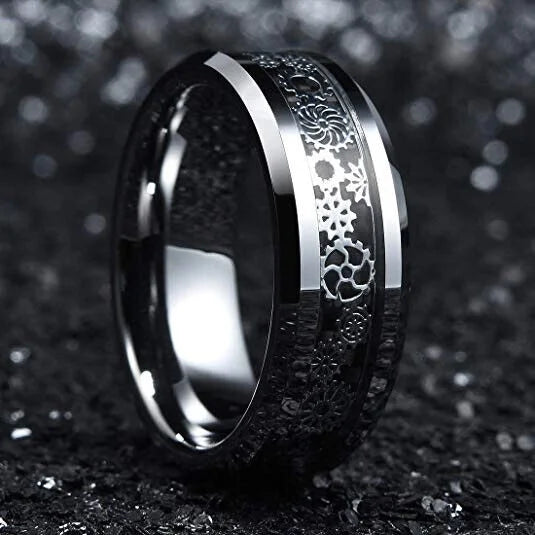 8mm Silver Tungsten Band N575581