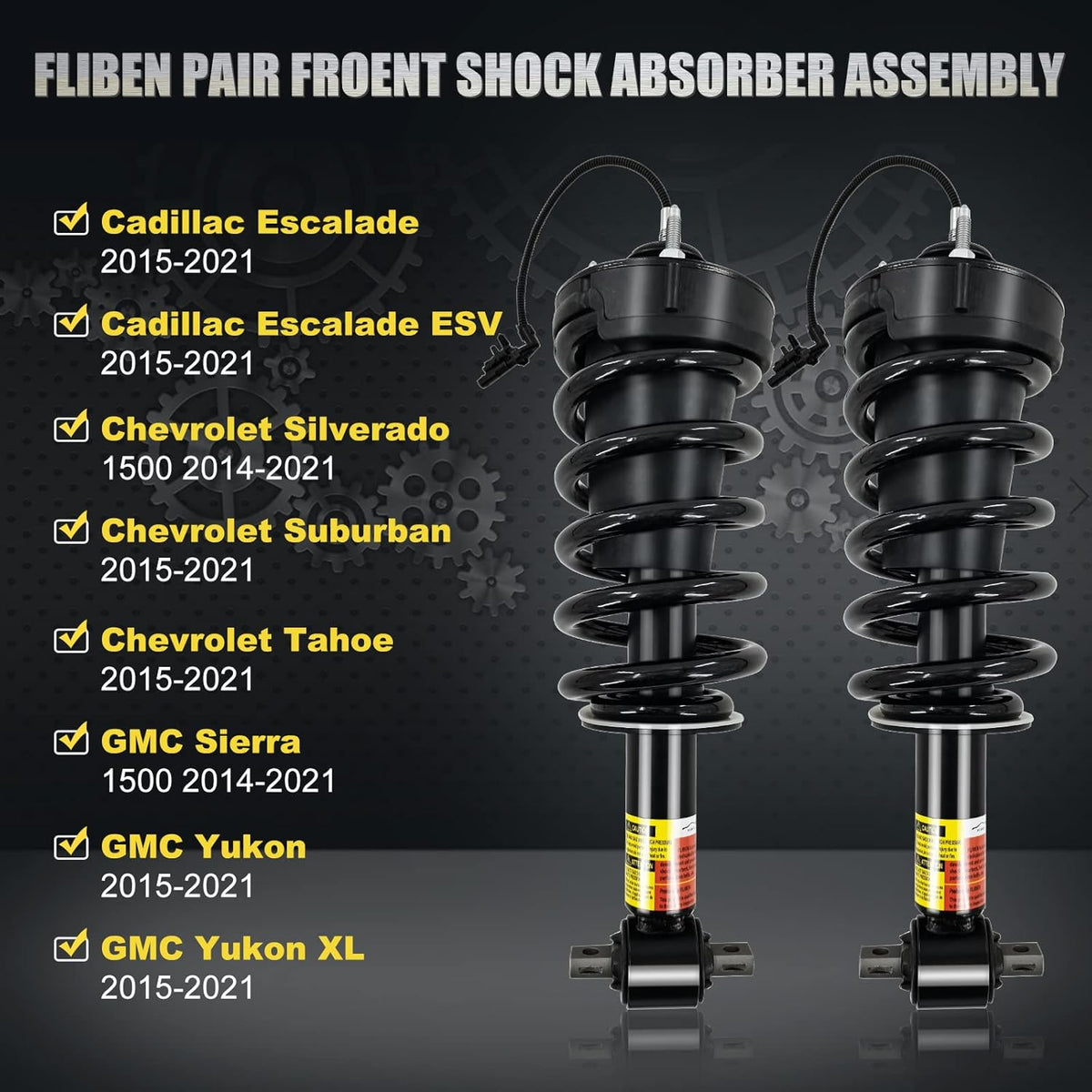 Pair Front Shock Absorber Assy w/Magnetic Ride Control X637