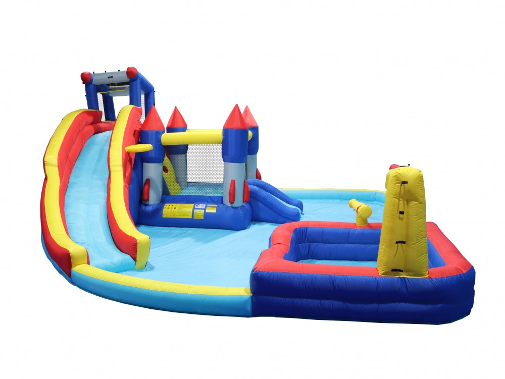 7 in1 Inflatable Water Bounce House with Splash Pool A876