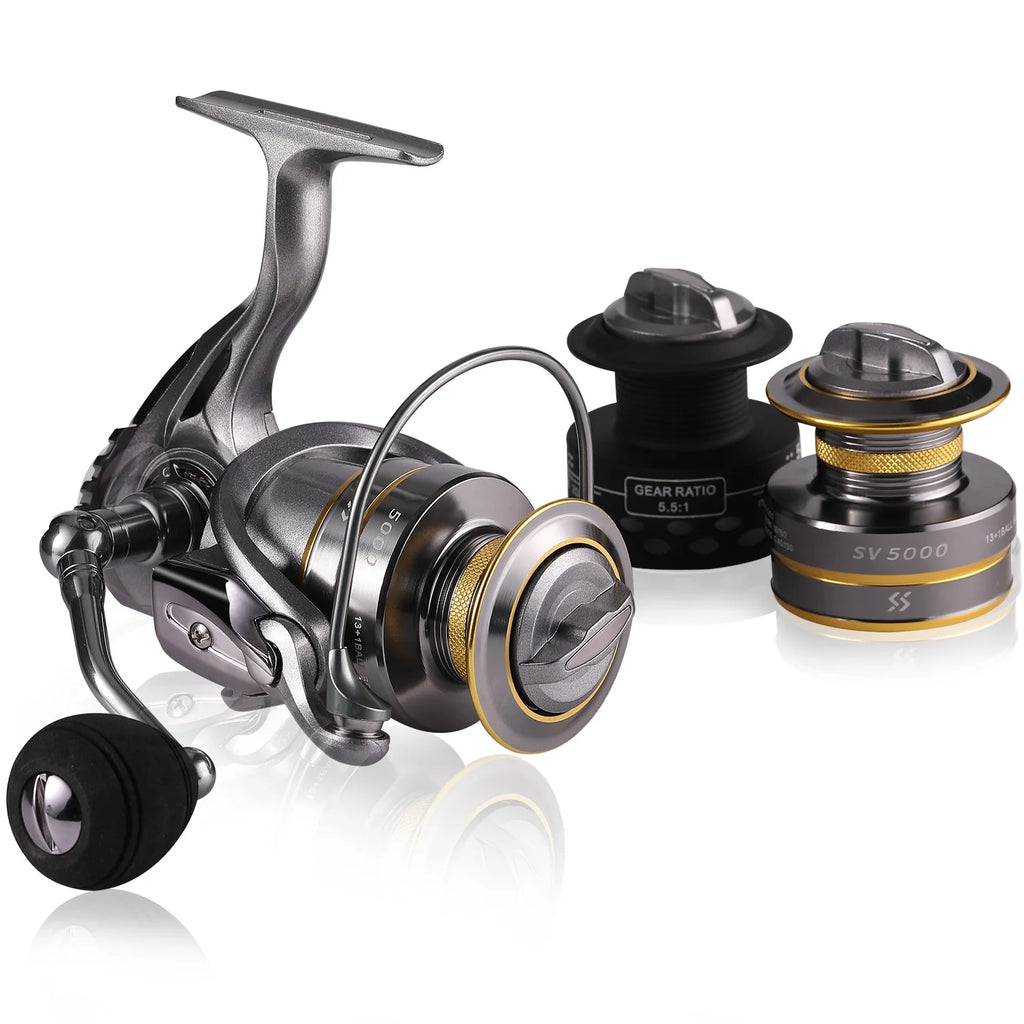 13+1 Ball Bearings Metal Body Spinning Fishing Reel E9624