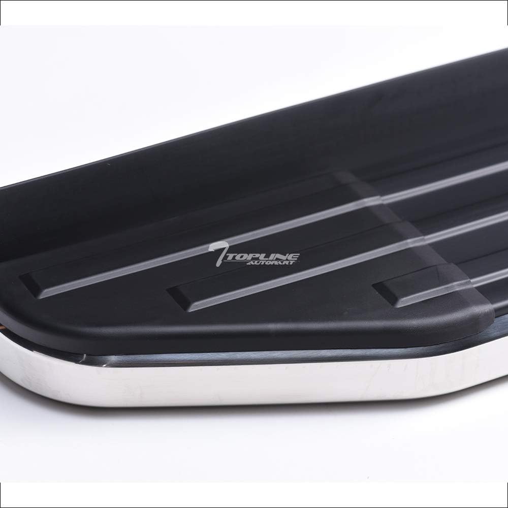 Black With Chrome Trim Aluminum Side Step Rail Running Boards For Nissan Frontier Crew Cab R1712