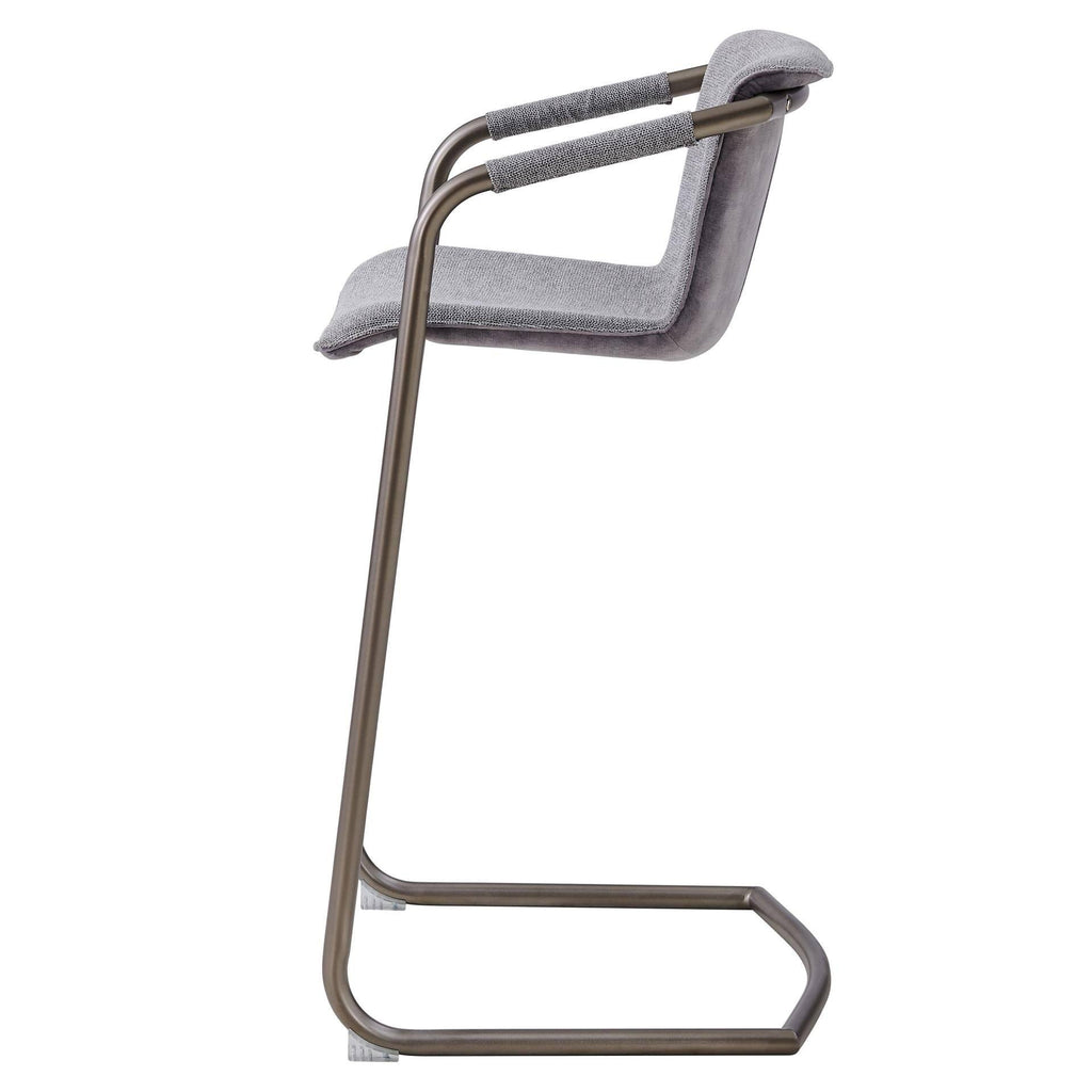 Sage Green Velvet Fabric Bar Stool Q30373
