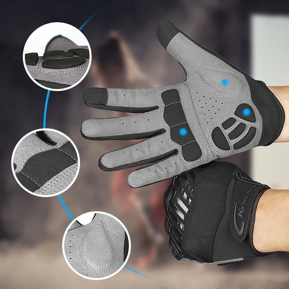 Full Finger Breathable Gel Pad Cycling Gloves D146362