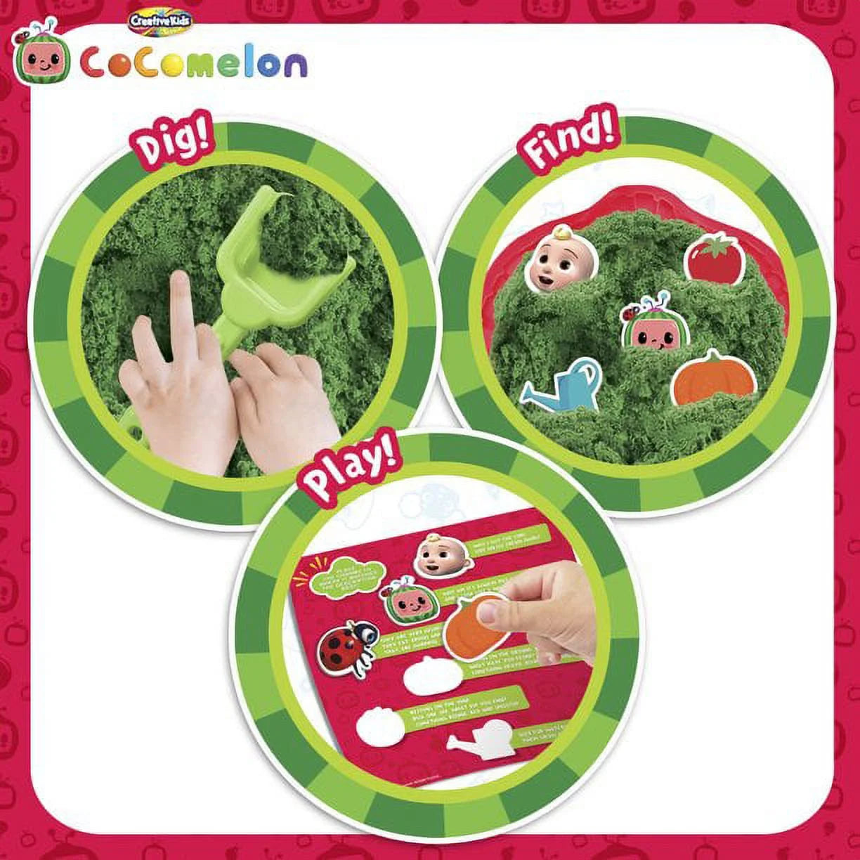 9 Piece Sand Activity Set with Reusable Tray, Shovel and Charms I291916