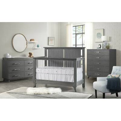 Graphite Gray 4-in-1 Convertible Crib Q2650