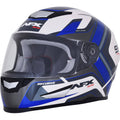 Pearl White/Blue Recurve Helmet C299
