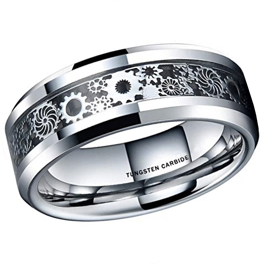 8mm Silver Tungsten Band N575581