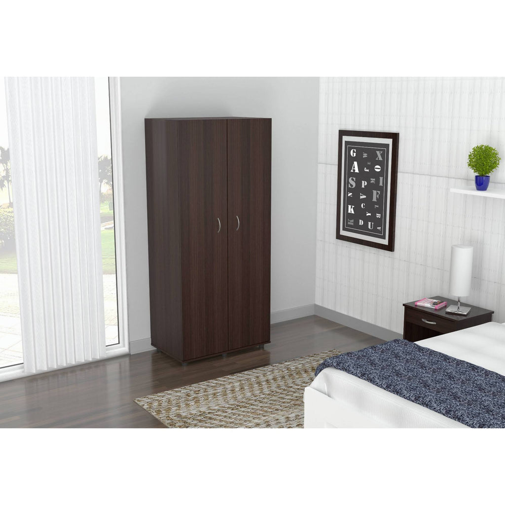 Two Door Espresso Wardrobe Armoire T7423