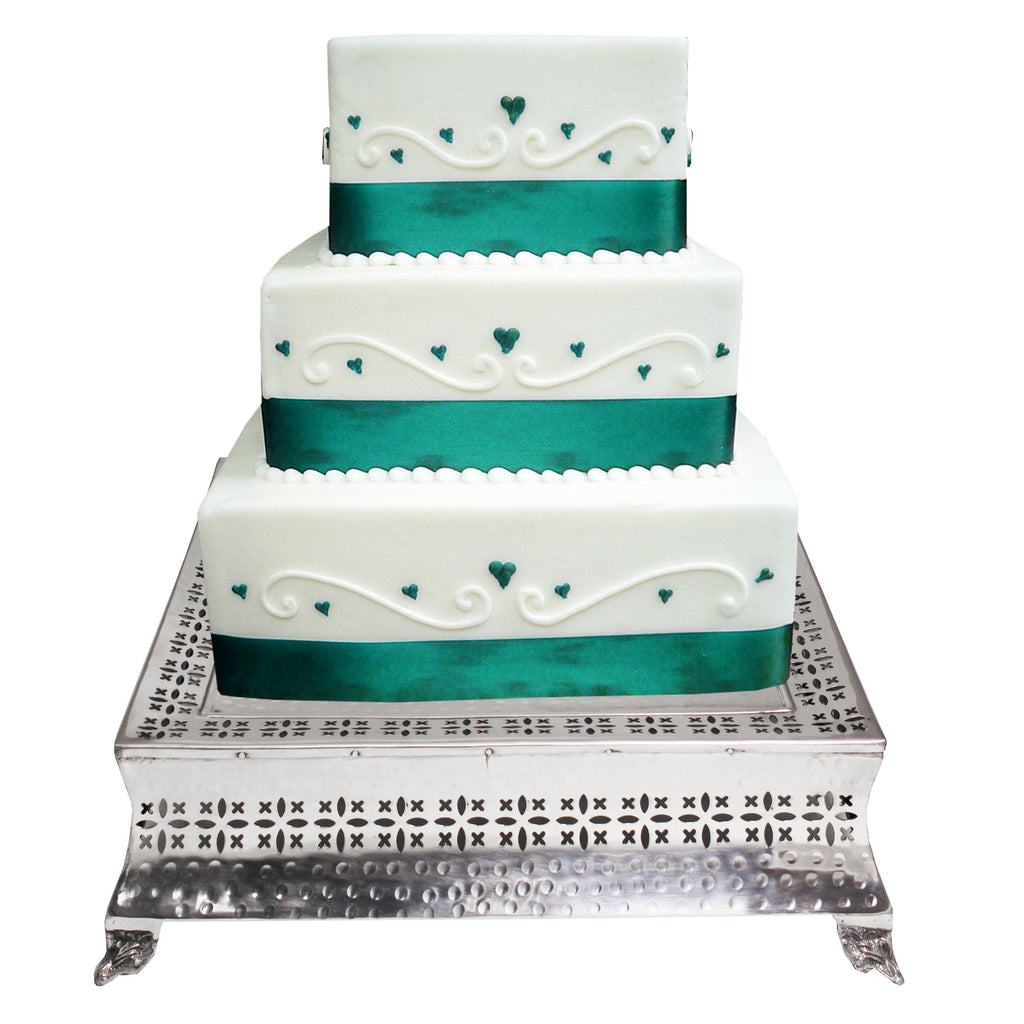 Aluminum 4-Piece Square Cake Stand N9584