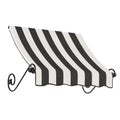 Black/White Stripe Fixed Awning Q1461