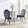 Velvet Dining Chair Set of 2 Grey P236