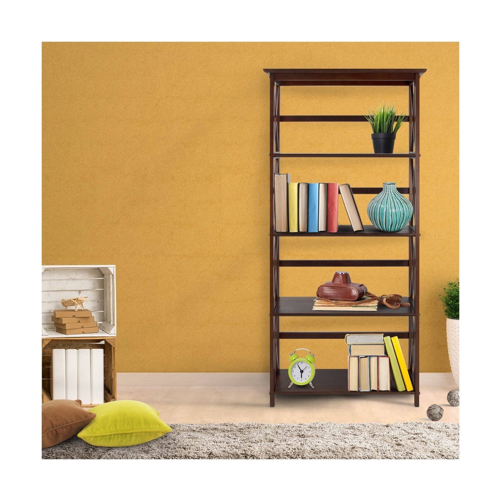 5-Tier Bookcase Espresso L5367