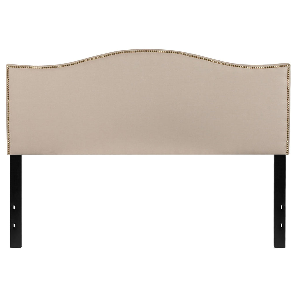 Beige and Black Transitional Queen Size Headboard G215