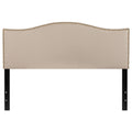 Beige and Black Transitional Queen Size Headboard G215