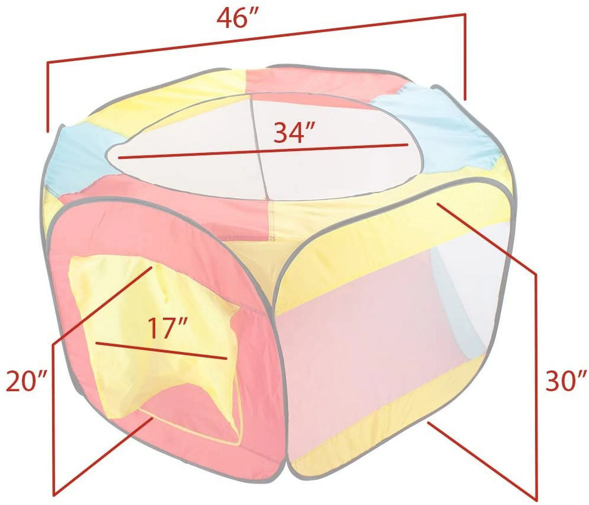 6-Sided Ball Pit Play Tent for Kids M4543