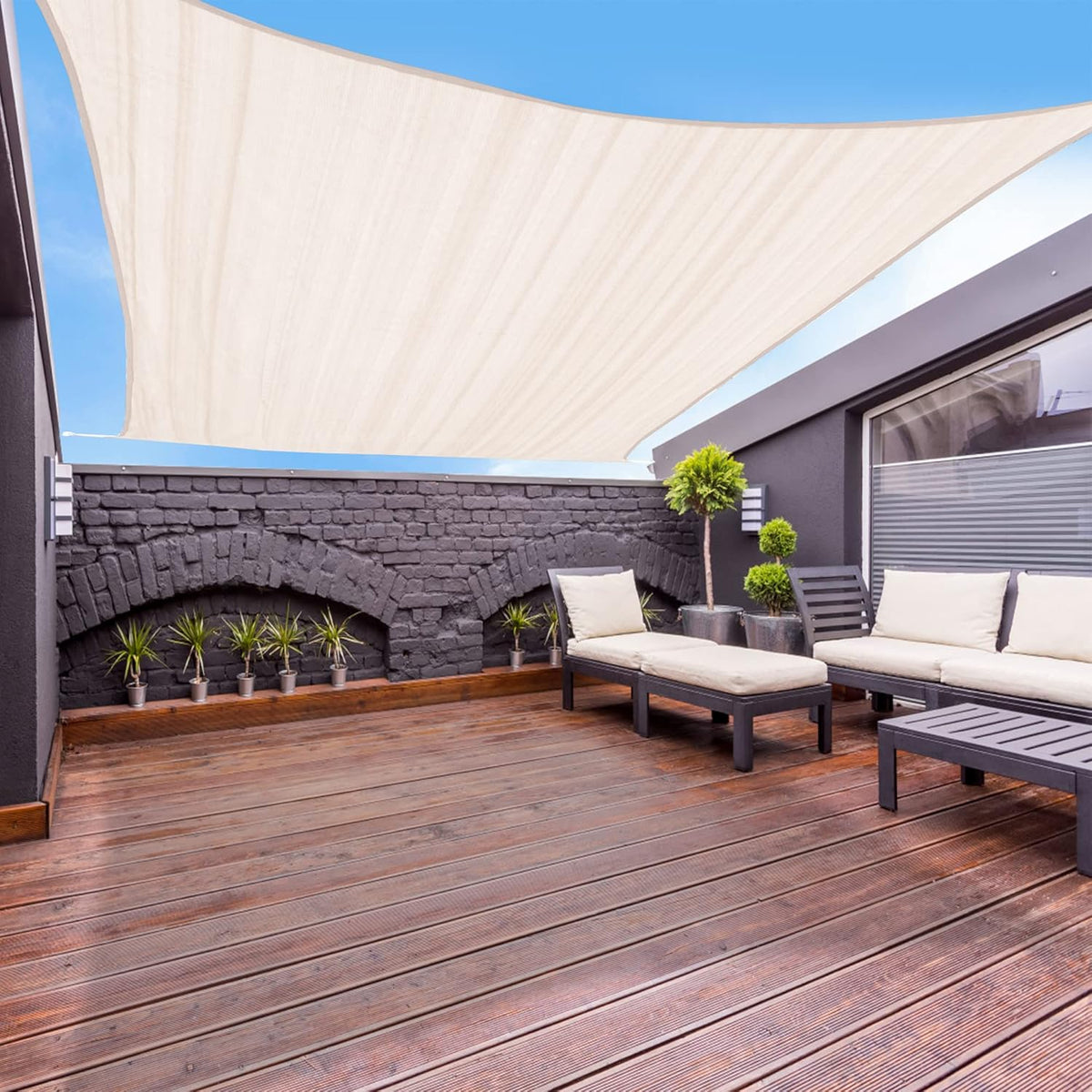 12'x16' Rectangle Sun Shade Sail Canopy Q3805