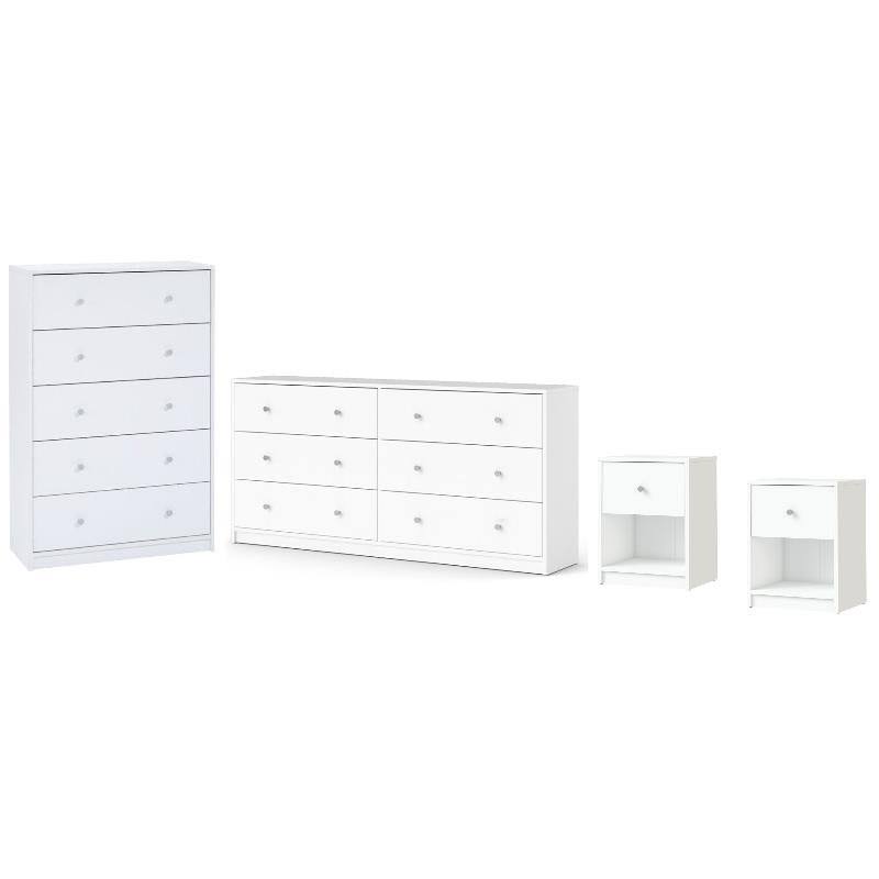 4 Piece Bedroom Set in White Z15247