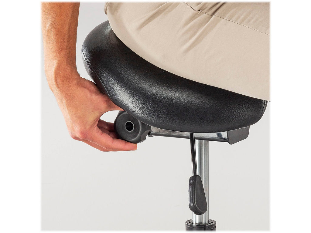 Saddle Swivel Stool with Plastic and Vinyl L66407