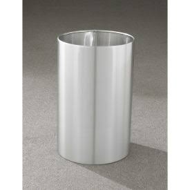 18 Gallon Open Top Wastebasket, Satin Aluminum B8532
