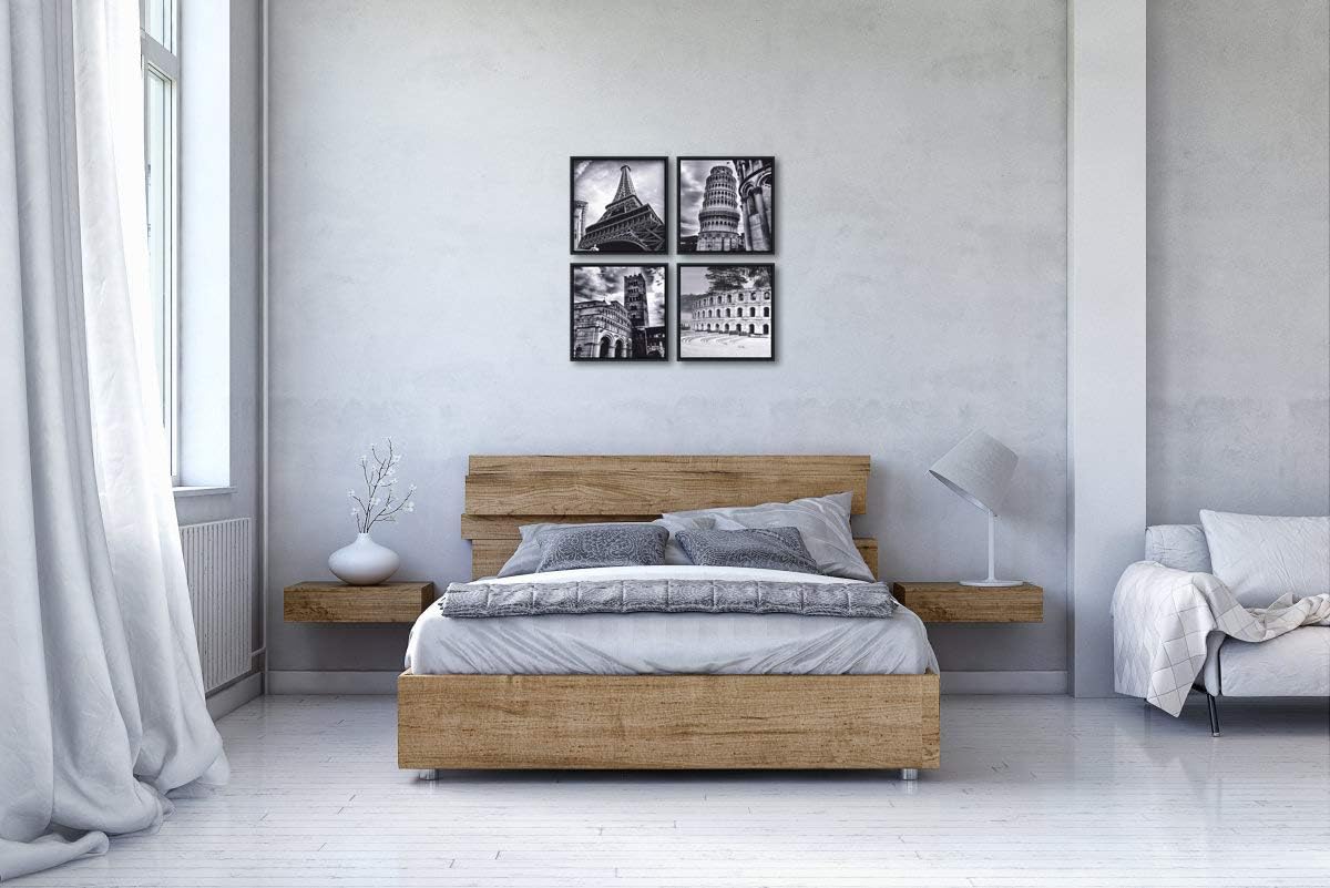 Black and White 4 Panels Giclee Canvas Prints R849