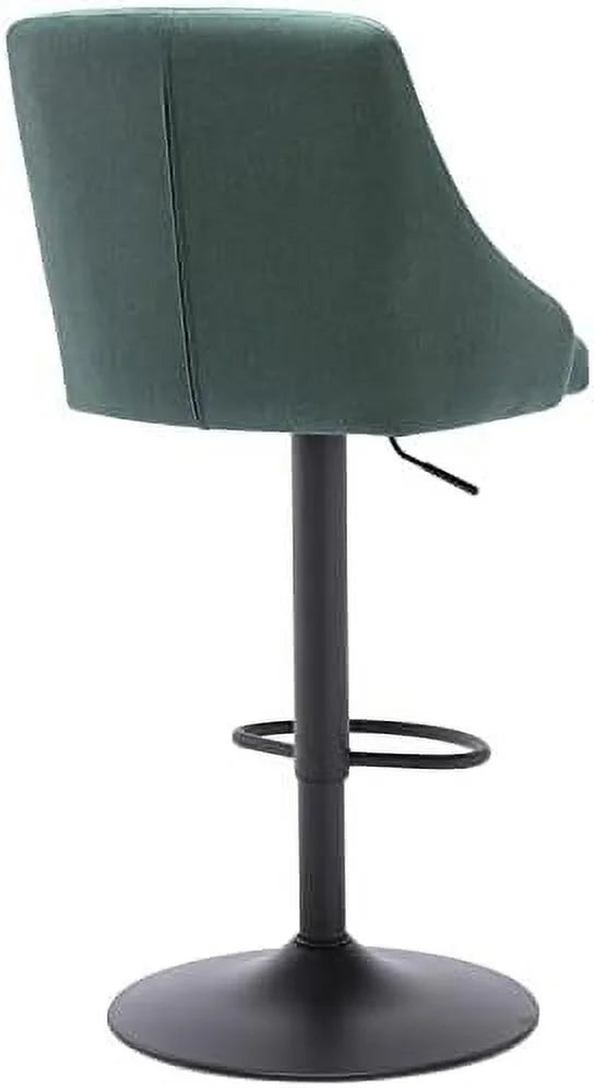Swivel Fabric Tufted Barstool with Back, Light Grey W60109