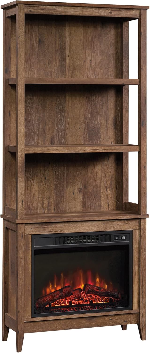 Vintage Oak Finish Library Fireplace A908282