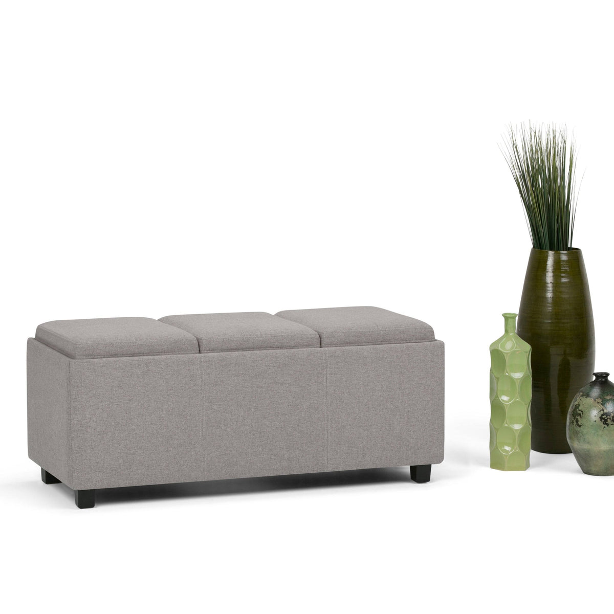 Cloud Grey Rectangle Storage Ottoman O9740