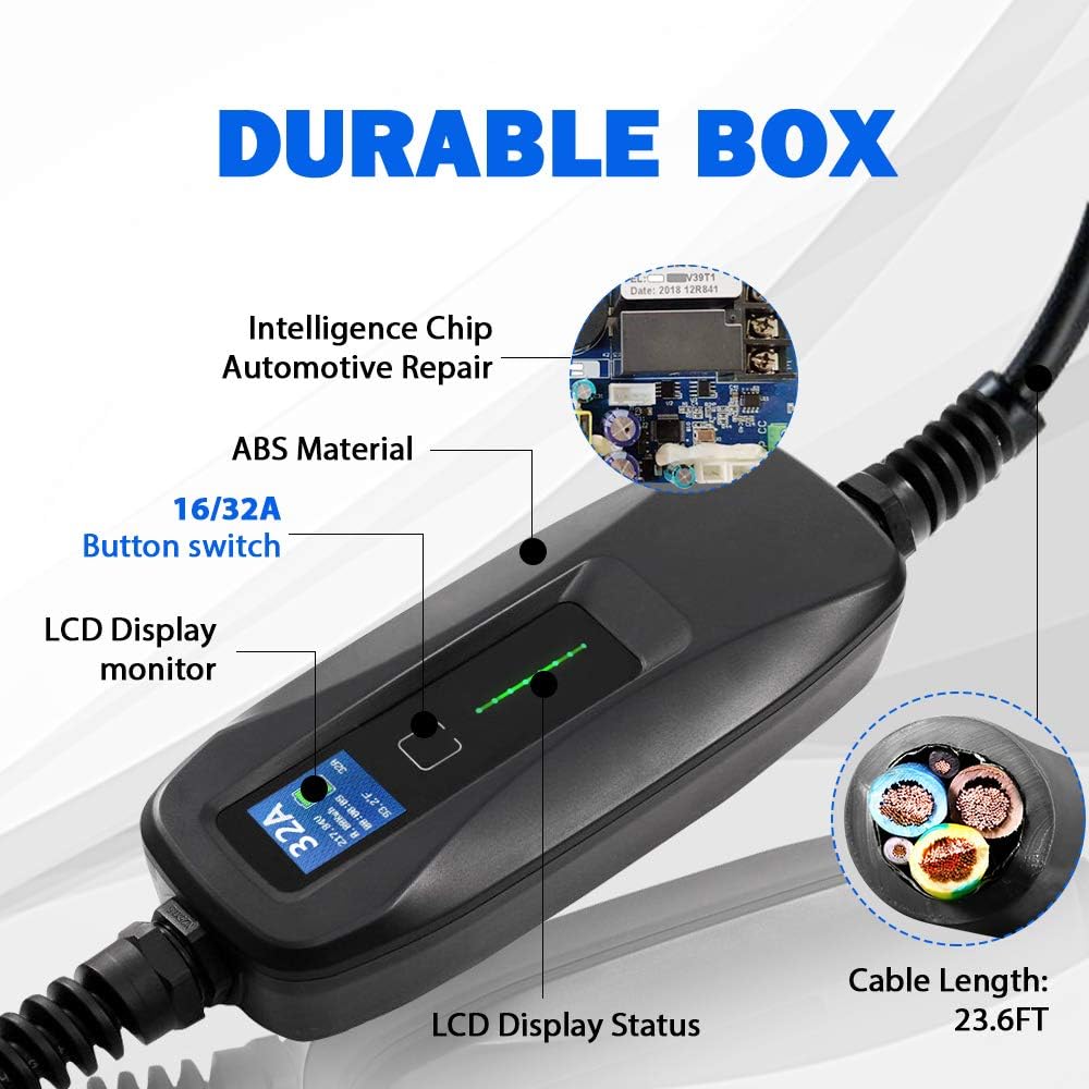 Portable Level 2 Electric Vehicle Charger 26ft W88514