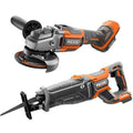18V Cordless 2-Tool Combo Kit with Brushless Reciprocating Saw and Angle Grinder M4422