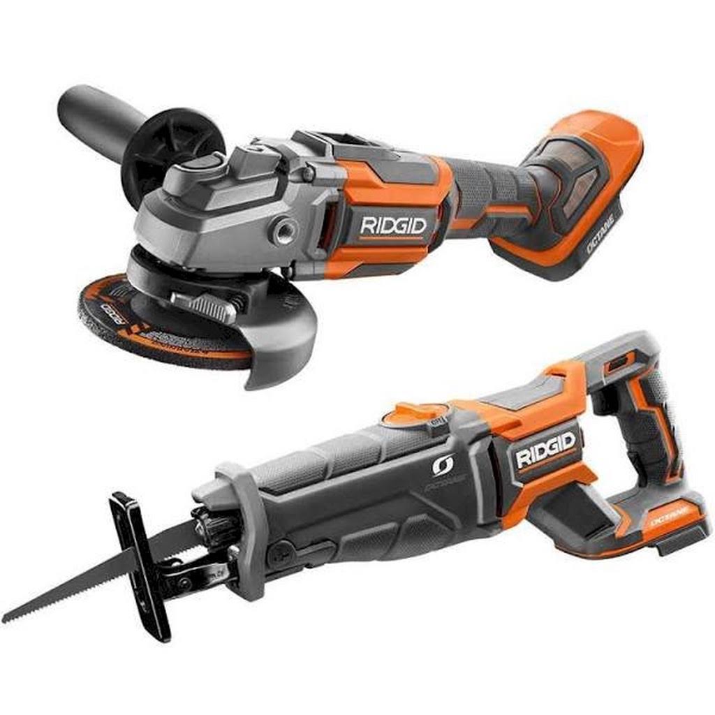 18V Cordless 2-Tool Combo Kit with Brushless Reciprocating Saw and Angle Grinder M4422