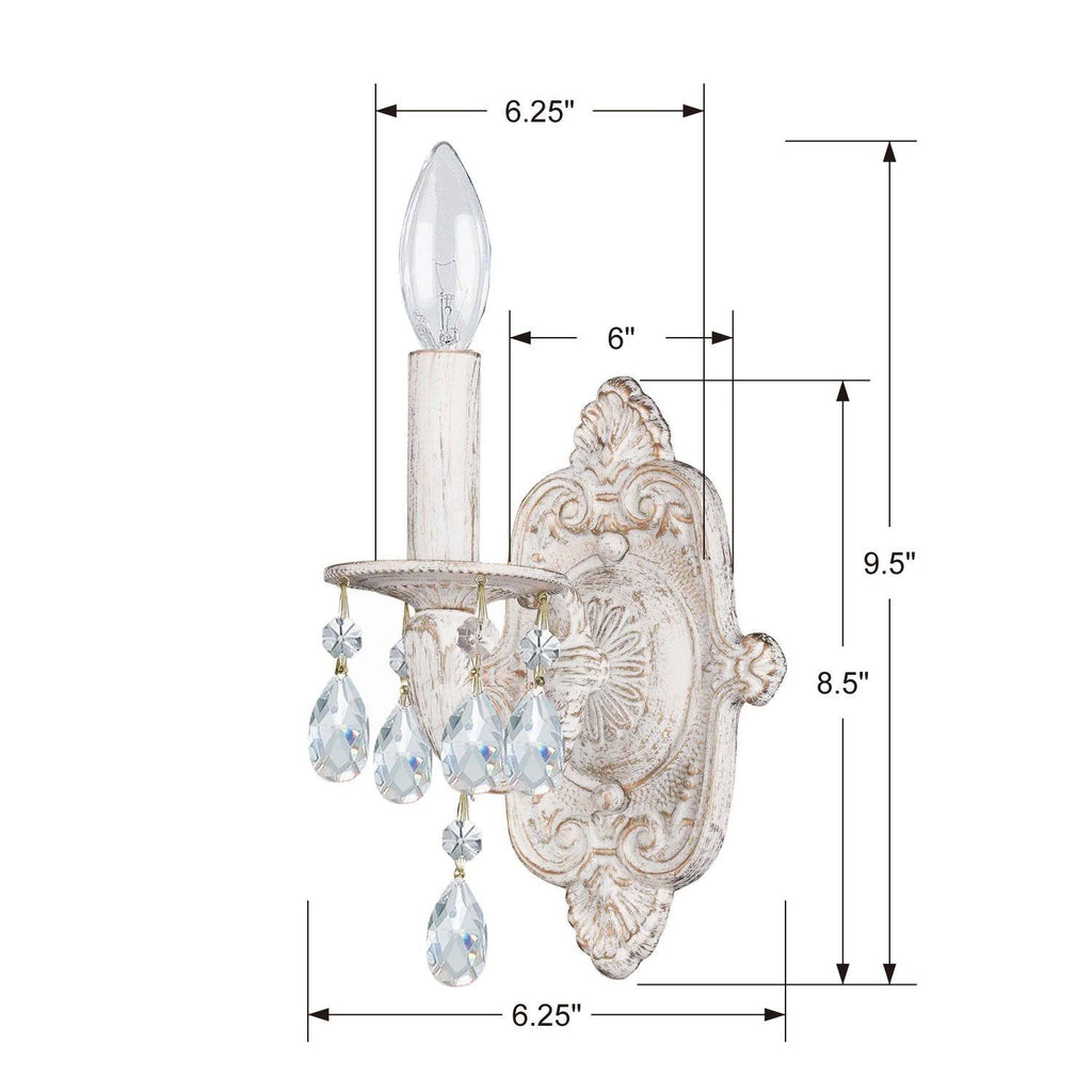 White Crystal Sconce S535362