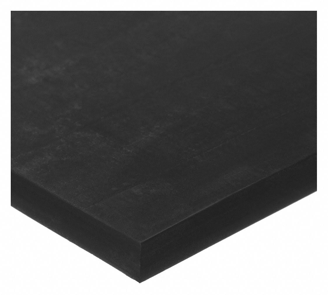 Neoprene Rubber Sheet, 24x22L x 36x22W x 1/2x22 Thick, 70A, Black E681