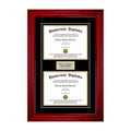 Double Diploma Frame with Double Matting, Cherry 2 inch Frame, 11 x 14 U2748
