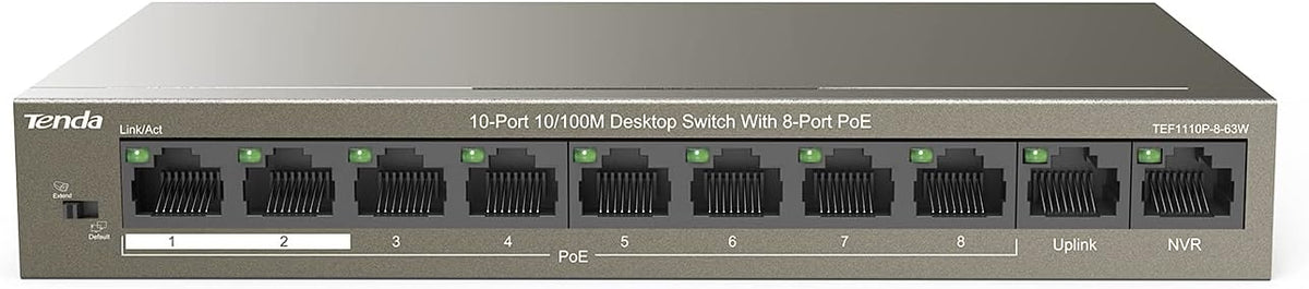 Layer-3 Managed PoE Switch with 9 PoE Ports and 1 SFP V505108