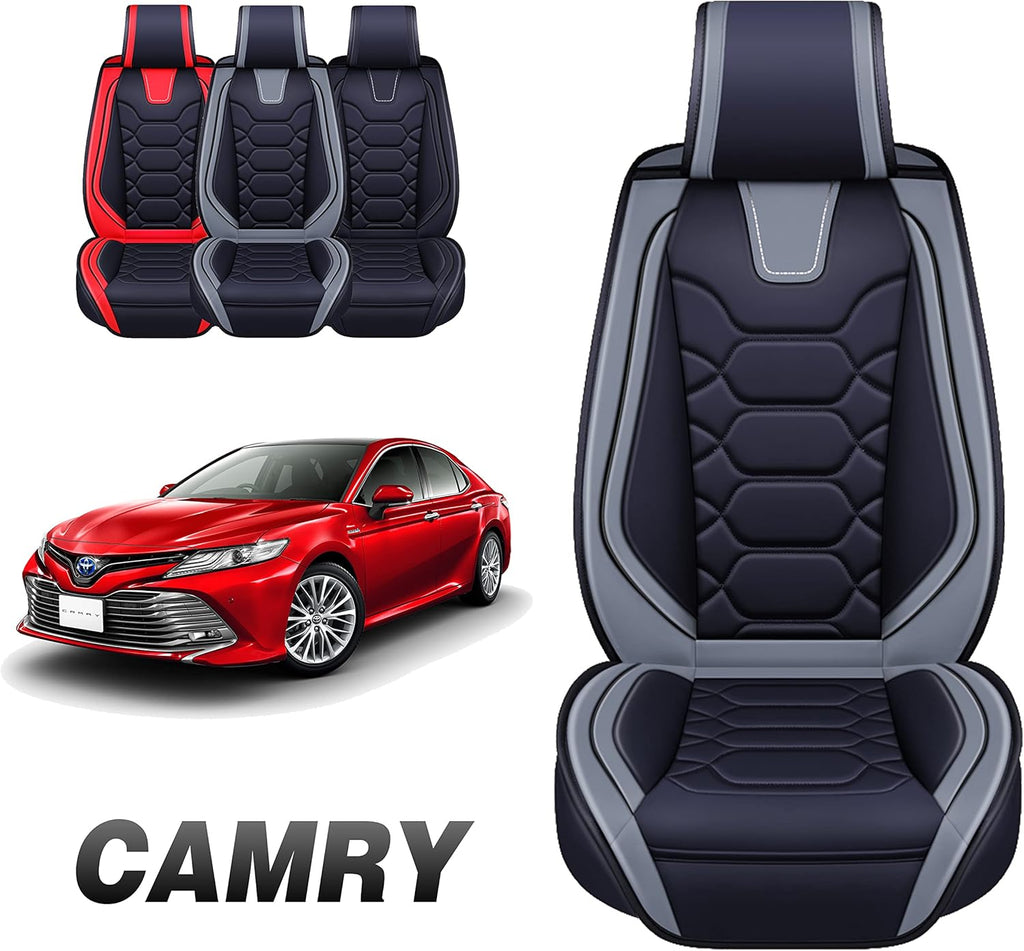 Black&RED Leather Seat Cover Full Set L863