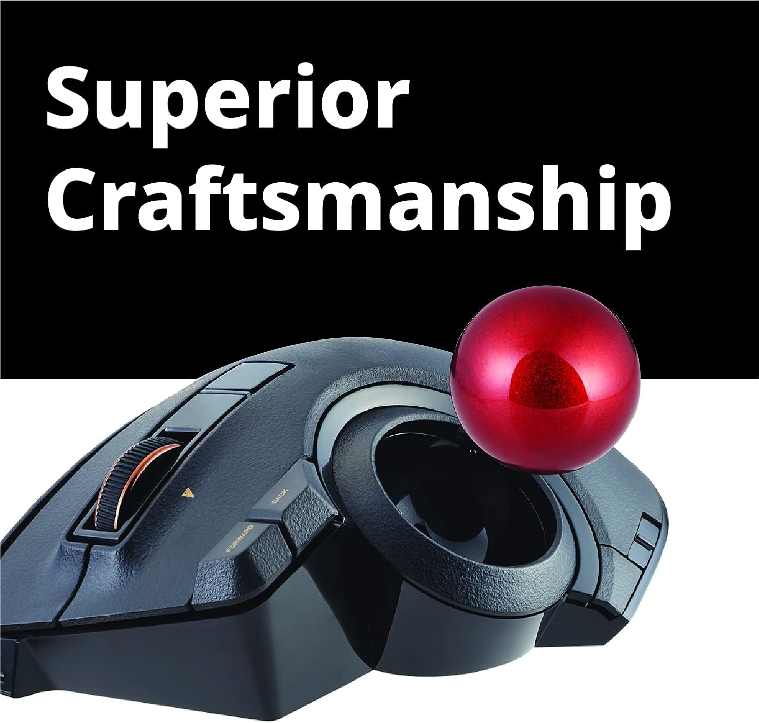 Black 8-Button Thumb-Operated Trackball Mouse, Pack of 2 S845