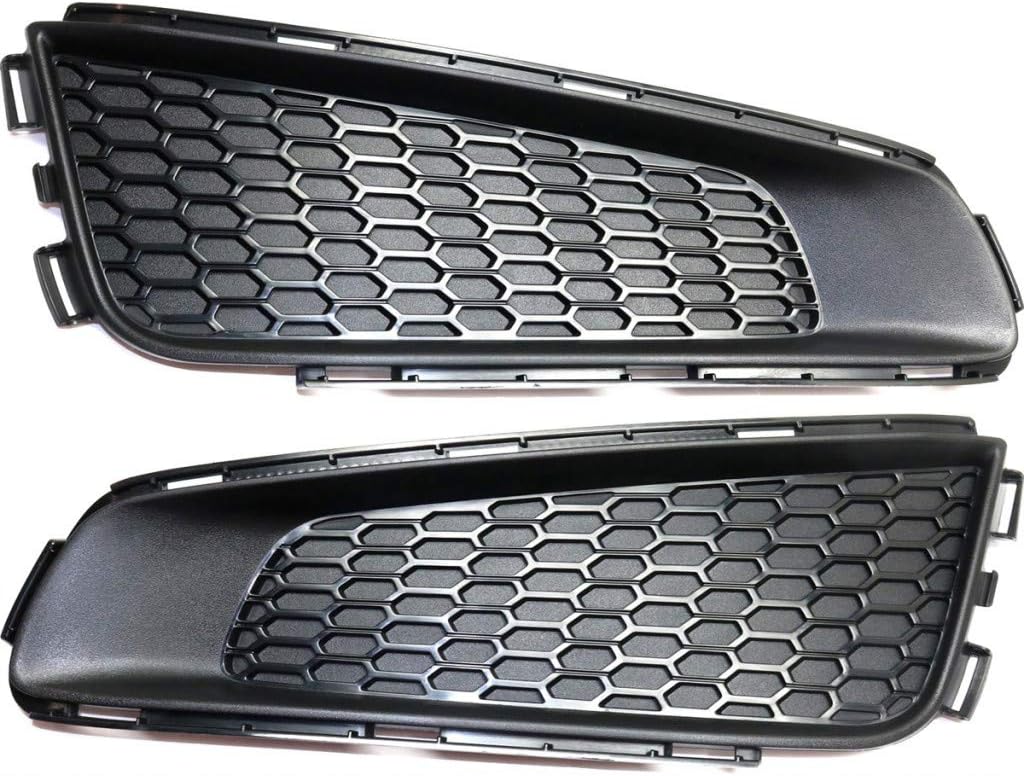Textured Black Fog Light Cover Pair for Cadillac ATS 2013 2014 E631151
