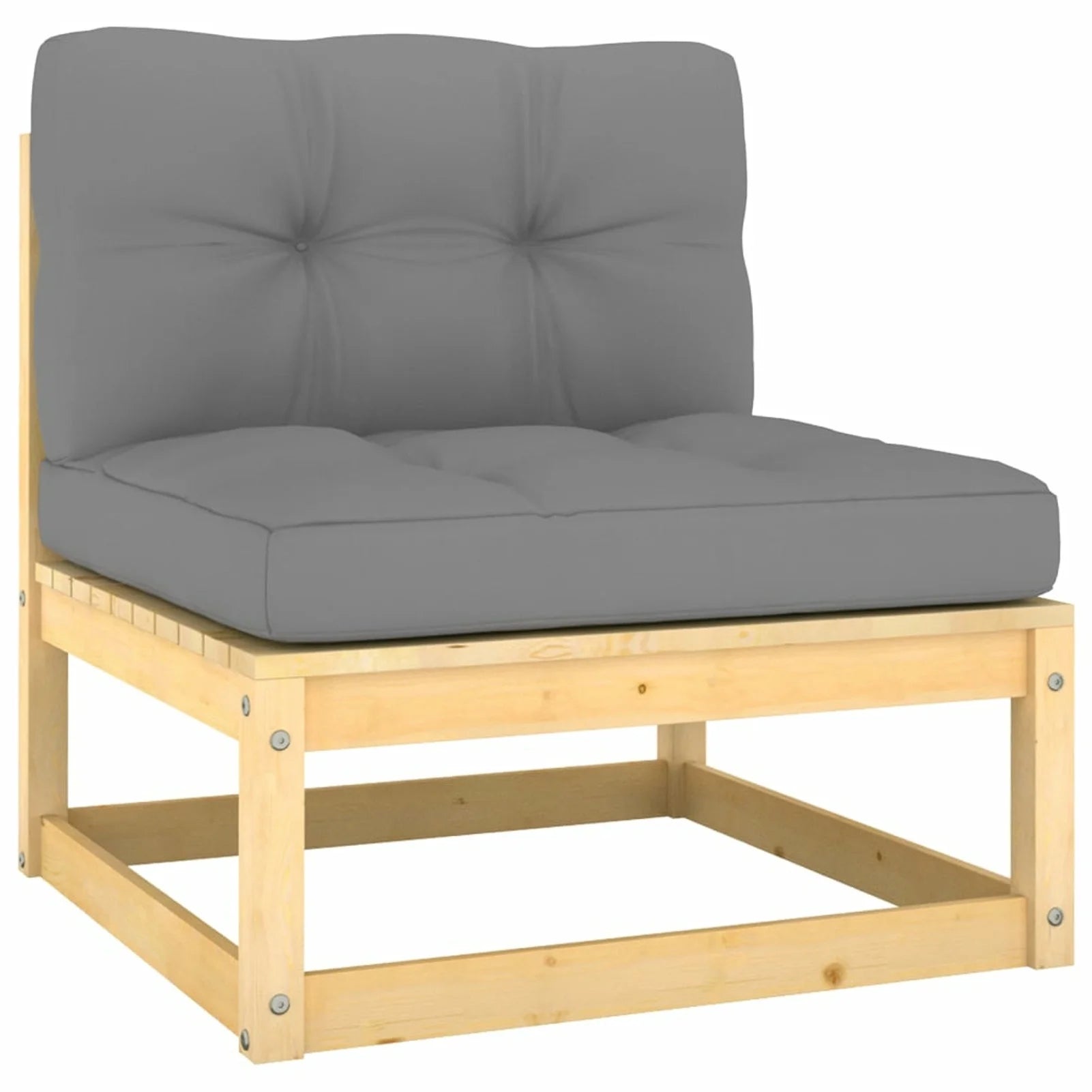 9 Piece Patio Set with Cushions Solid Pinewood O789