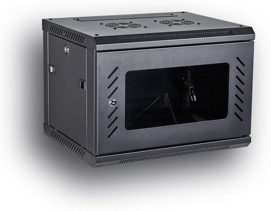 12U Wall Mount Rack Server Cabinet with Locking Glass Door E3038