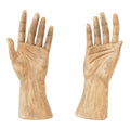 Hand-Carved Mango Wood Hands, Painted Finish, Set of 2 R83364