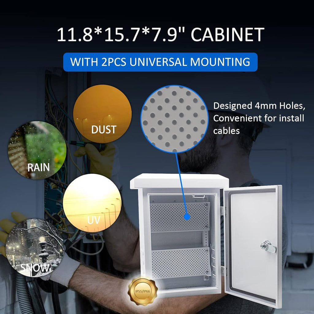 Outdoor Stainless Steel Junction Box IP55 with Mounting Plate T441
