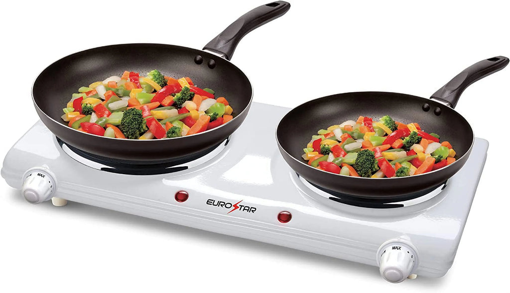 White Double Burner T4757