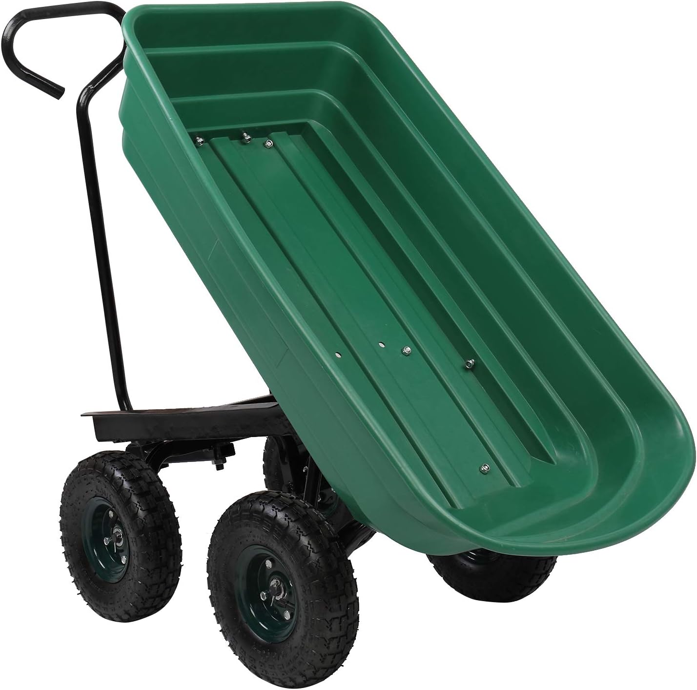 Heavy-Duty Wagon Garden Dump Cart with 10" Big Wheel, 550-Pound Capacity V335854