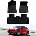 Black Waterproof Custom Fit Floor Mats for Tesla Model Y V2574