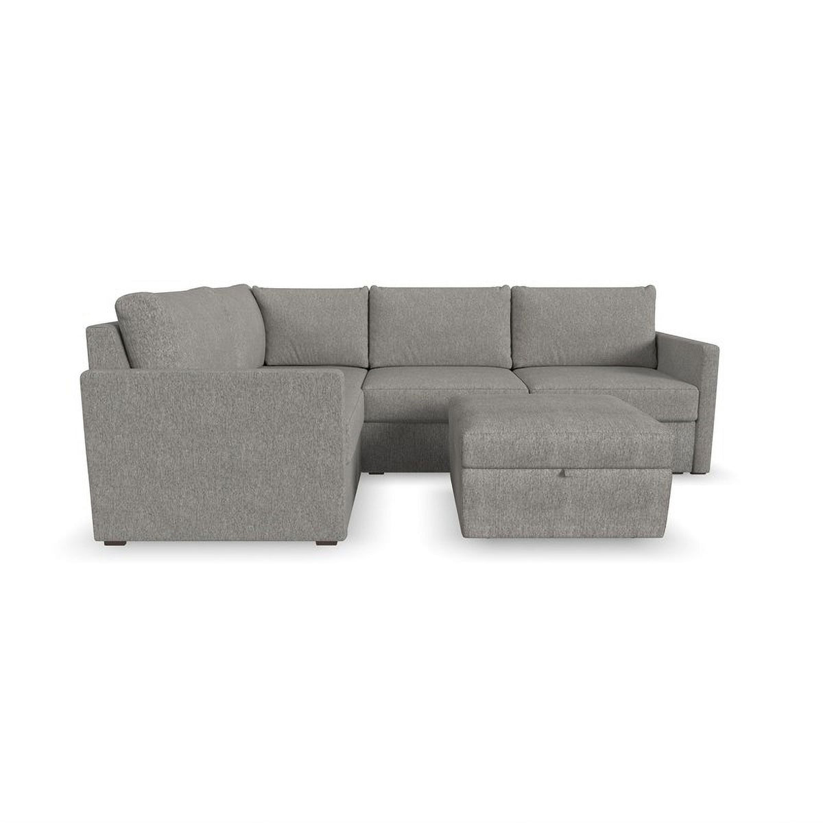 Gray 4 Seat Sectional with Performance Fabric X681