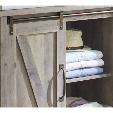 Rustic Gray Accent Storage Cabinet Y43169