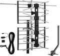 HDTV Digital Outdoor Antenna Amplified 150 Miles Long Range UHF/VHF with 40 Feet RG6 Coaxial Cable J475